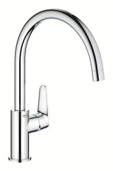 Chromová páková dřezová baterie Grohe Start Curve s vysokou otočnou výpustí