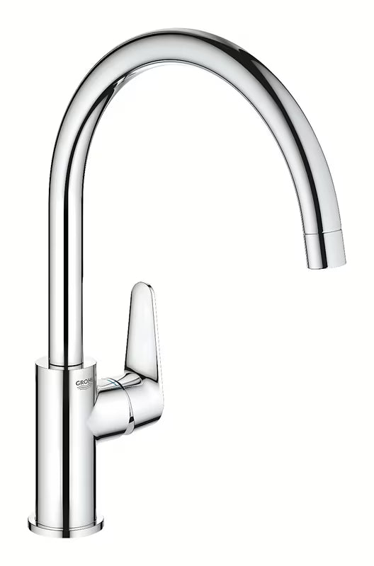 Chromová páková dřezová baterie Grohe Start Curve s vysokou otočnou výpustí