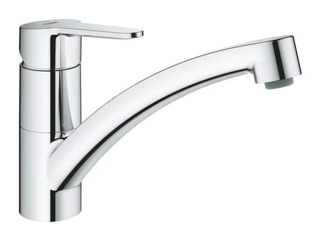 Chromová páková dřezová baterie Grohe Start Eco s nízkou otočnou výpustí