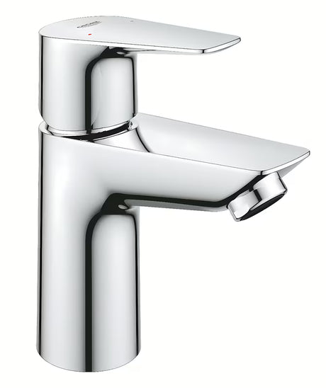 Chromová páková umyvadlová baterie Grohe Start Edge s úsporným perlátorem a push-open odtokem