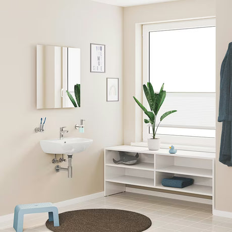 Chromová páková umyvadlová baterie Grohe Start Edge s úsporným perlátorem a push-open odtokem