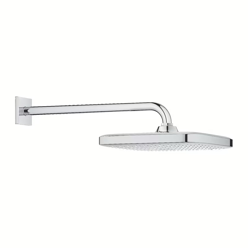 Chromová hlavová sprcha Grohe Tempesta 250 Cube s nástěnným sprchovým ramenem a proudem Rain