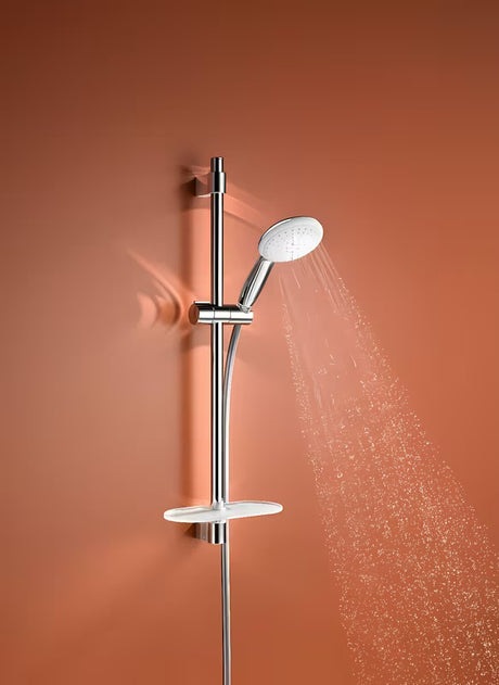 Chromový sprchový set Grohe Tempesta s ruční sprchou, sprchovou tyčí, hadicí a poličkou EasyReach