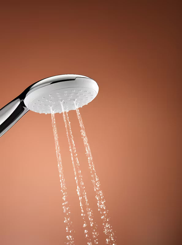 Chromový sprchový set Grohe Tempesta s ruční sprchou, sprchovou tyčí, hadicí a poličkou EasyReach