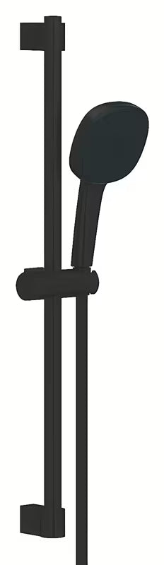 Matně černý sprchový set Grohe Tempesta Cube s ruční sprchou, lištou a hadicí