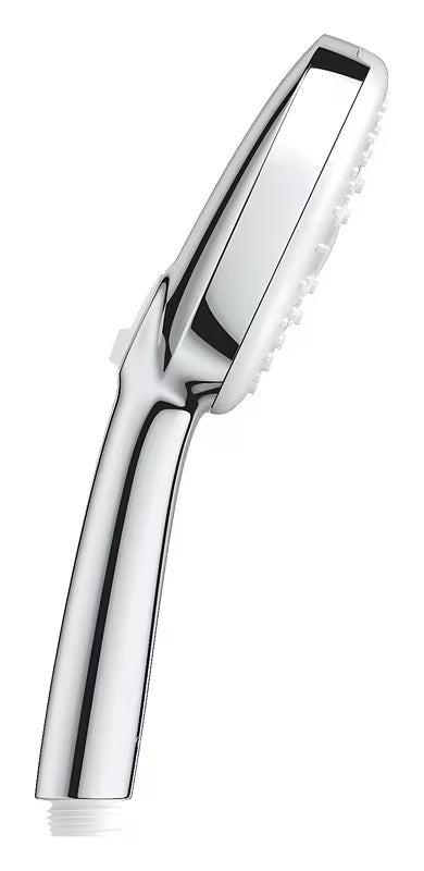 Chromuotas rankinis dušelis Grohe Tempesta Cube su trimis srovėmis: Rain, Jet ir Massage.