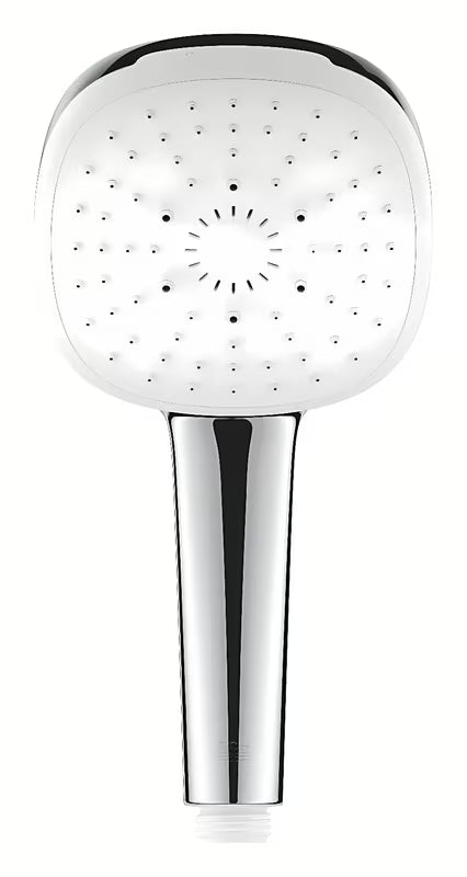 Chromová ruční sprcha Grohe Tempesta Cube se třemi proudy Rain, Jet a Massage.