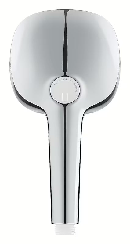 Chromová ruční sprcha Grohe Tempesta Cube se třemi proudy Rain, Jet a Massage.