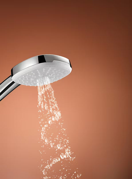 Chromová ruční sprcha Grohe Tempesta Cube se třemi proudy Rain, Jet a Massage.