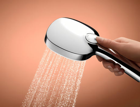 Chromový sprchový set Grohe Tempesta Cube s ruční sprchou, sprchovou tyčí a hadicí