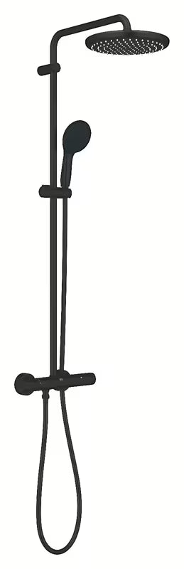 Grohe Tempesta System sprchový systém s termostatickou baterií v matné černé barvě