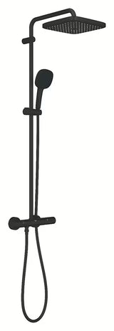 Matně černý sprchový systém Grohe Tempesta System Cube s termostatickou baterií, hlavovou a ruční sprchou
