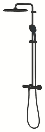 Matně černý sprchový systém Grohe Tempesta System Cube s termostatickou baterií, hlavovou a ruční sprchou