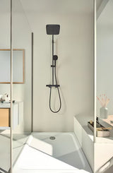 Matně černý sprchový systém Grohe Tempesta System Cube s termostatickou baterií, hlavovou a ruční sprchou