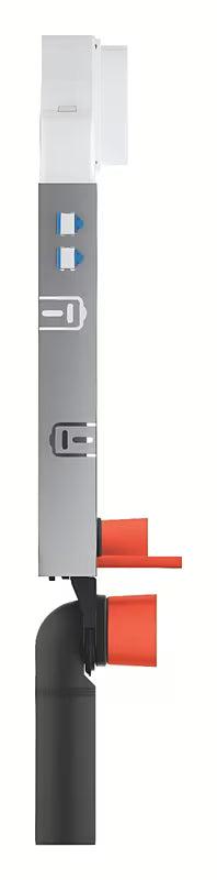 Podomítková nádržka Grohe Uniset Slim pro zazdění se splachovací nádrží Slim 3–6 l a horním přívodem vody.