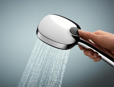 Chromový sprchový set Grohe Vitalio Comfort s ruční sprchou, sprchovou tyčí a hadicí