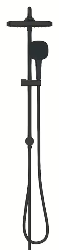 Matně černý sprchový systém Grohe Vitalio Comfort s hlavovou sprchou 250x250 mm a ruční sprchou