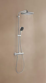 Grohe Vitalio Comfort System sprchový systém s termostatickou baterií v chromu s hlavovou a ruční sprchou