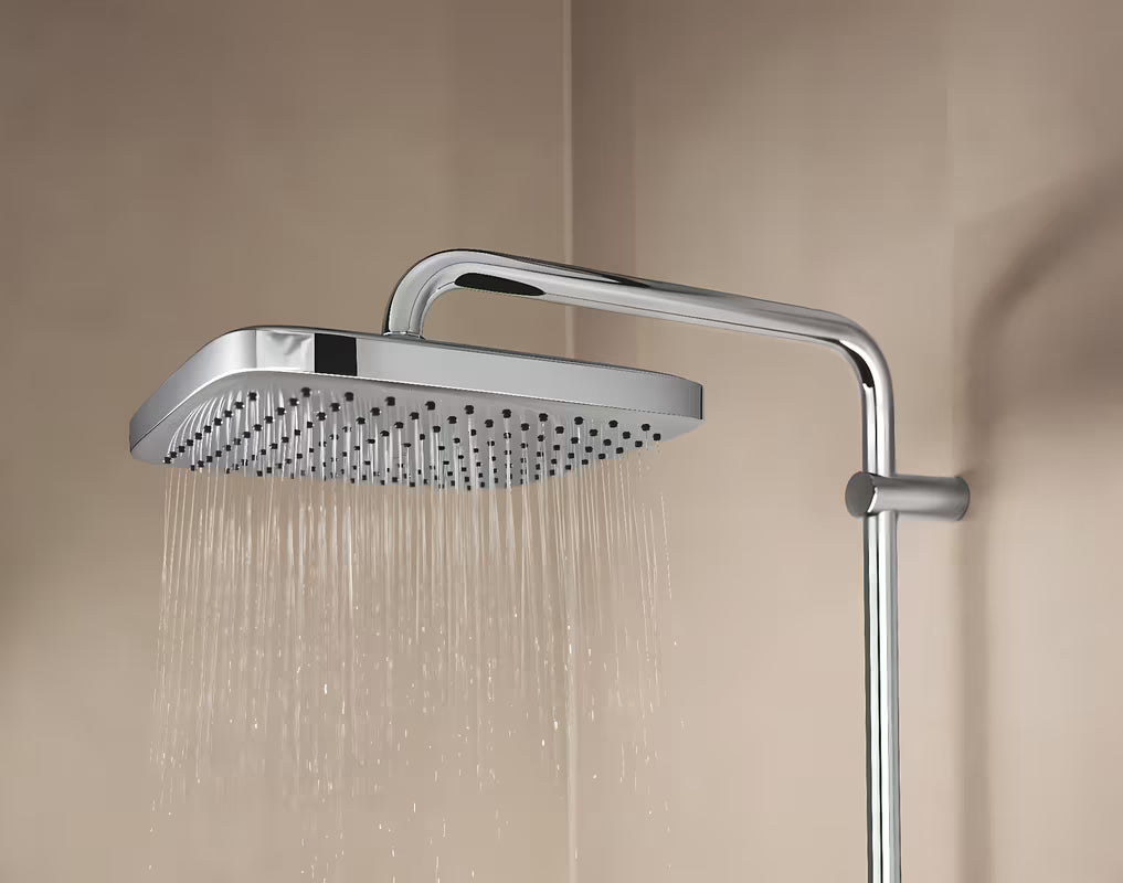 Grohe Vitalio Comfort System sprchový systém s termostatickou baterií v chromu s hlavovou a ruční sprchou