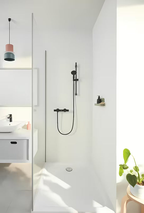 Sprchový set Grohe Vitalio Start 110 v matné černé s ruční sprchou, tyčí a hadicí