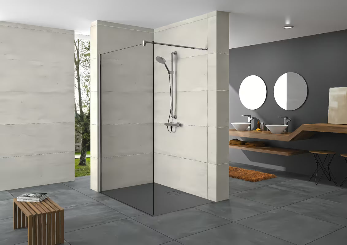 Sprchová zástěna Walk-In Hüppe Design pure 90 cm v chromu lesklém s čirým sklem