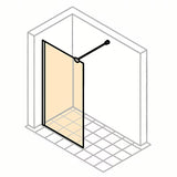 Sprchová zástěna Walk-In Hüppe Design pure 90 cm v chromu lesklém s čirým sklem