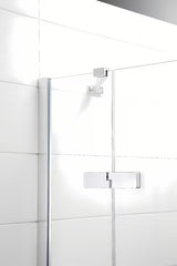 Obdélníkový bezrámový sprchový kout Hüppe Strike New 120x90 cm v lesklém chromu s čirým sklem