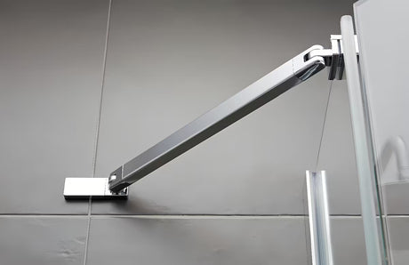 Obdélníkový bezrámový sprchový kout Hüppe Strike New 120x90 cm v lesklém chromu s čirým sklem