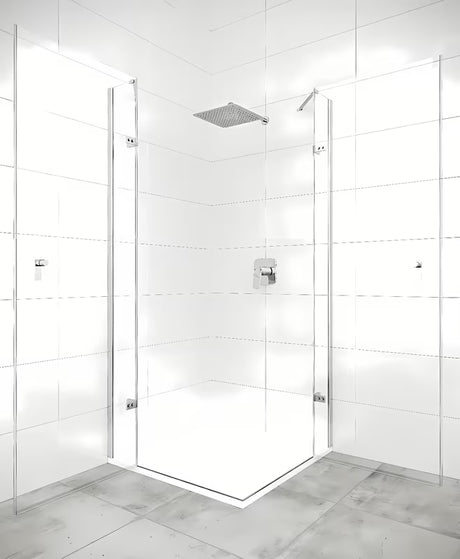 Čtvercový sprchový kout Hüppe Strike New 90 cm s čirým sklem a chromovými profily