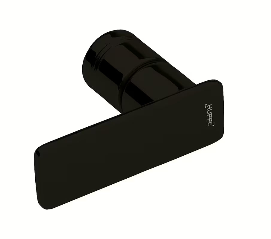 Bezrámové sprchové dveře Hüppe Strike New 90 cm s čirým sklem a černými matnými profily