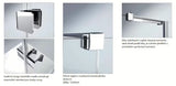 Sprchová zástěna Walk-In Hüppe Xtensa pure 140 cm v lesklém chromu s čirým sklem a posuvným systémem.