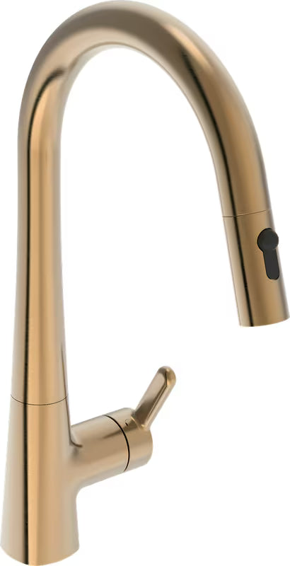 Dřezová baterie Hansa Designo s vytahovací sprškou v provedení broušený bronz
