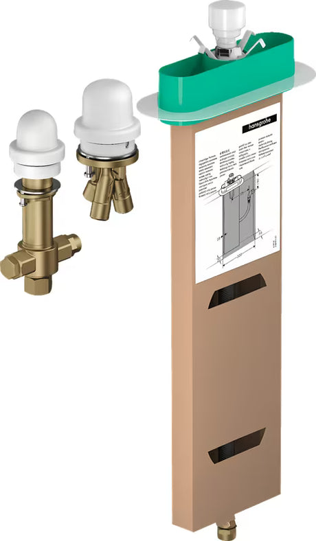 Hansgrohe podomítkové těleso pro tříotvorovou baterii na okraj vany s boxem na hadici sBox