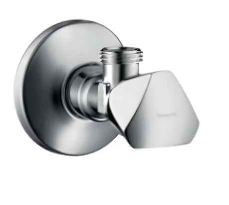 Rohový ventil Hansgrohe E bez filtru s připojením G ½ na přítoku a G ⅜ na odtoku