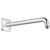 Chromové nástěnné sprchové rameno hansgrohe E s čtvercovou rozetou a délkou 389 mm