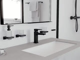 Hansgrohe AddStoris nástěnný dávkovač tekutého mýdla s držákem v matné černé barvě