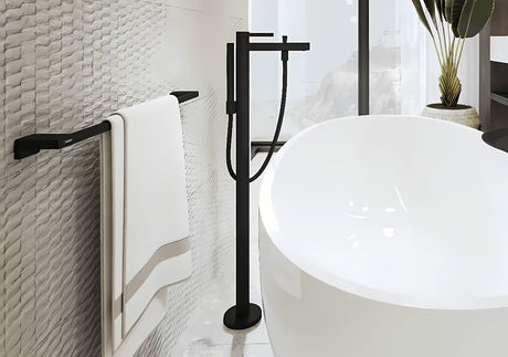 Hansgrohe AddStoris držák ručníků v matné černé barvě pro montáž na stěnu