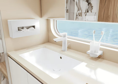 Hansgrohe AddStoris držák skleničky a kartáčků včetně skleničky v matně bílém provedení