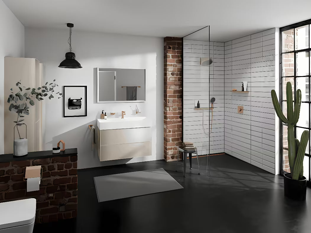 Hansgrohe AddStoris držák toaletního papíru s krytem v povrchové úpravě kartáčovaný bronz.