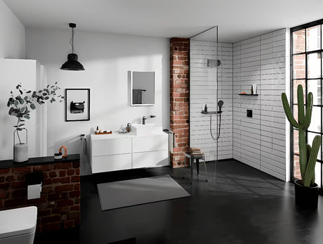 Hansgrohe AddStoris držák toaletního papíru s krytem v matně černém provedení na stěnu