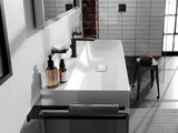 Hansgrohe addstoris dvojni stenski držalo za brisače v mat črni barvi s skritim pritrjevanjem.