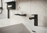 Hansgrohe AddStoris zásobník na hygienické sáčky v matné černé barvě pro moderní koupelnu.