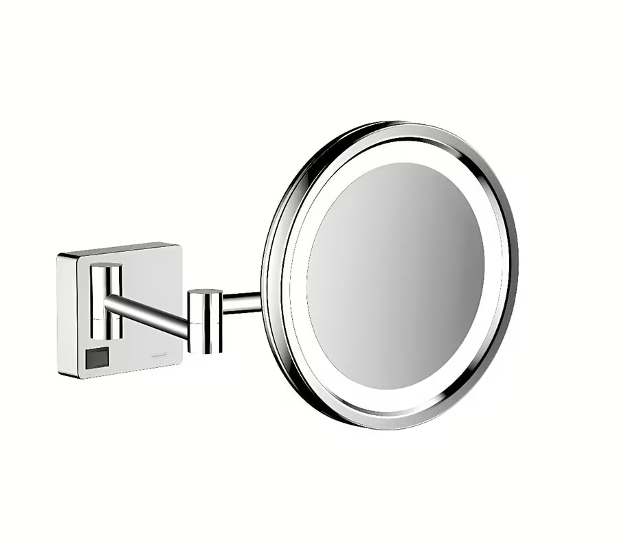 Hansgrohe AddStoris sklopné kosmetické zrcátko v chromu s LED osvětlením pro holení a líčení