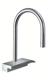 Chromová dřezová baterie Hansgrohe Aquno s vytahovací sprškou a přepínáním proudů Select