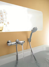Vanový set Hansgrohe Croma 100 v chromu s ruční sprchou 100 mm, držákem Porter 'S a hadicí Isiflex 1,25 m.