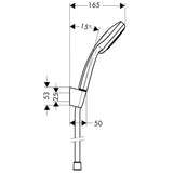 Vanový set Hansgrohe Croma 100 v chromu s ruční sprchou 100 mm, držákem Porter 'S a hadicí Isiflex 1,25 m.