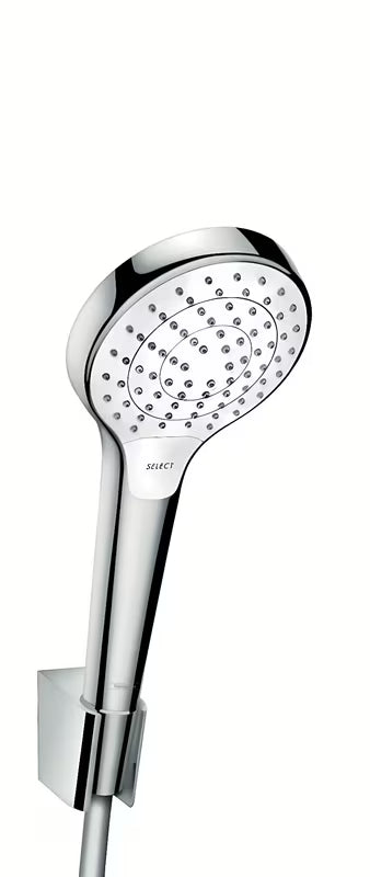 Hansgrohe Croma Select vanový set bílá chrom s ruční sprchou 110 mm a tlačítkem Select