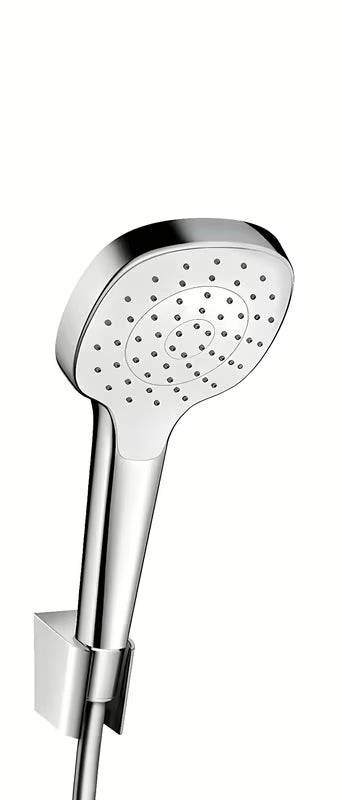 Hansgrohe Croma Select sprchový set v provedení bílá a chrom s ruční sprchou, hadicí a držákem
