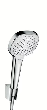 Hansgrohe Croma Select vanový set v bílé a chromu s ruční sprchou 110 mm a tlačítkem Select