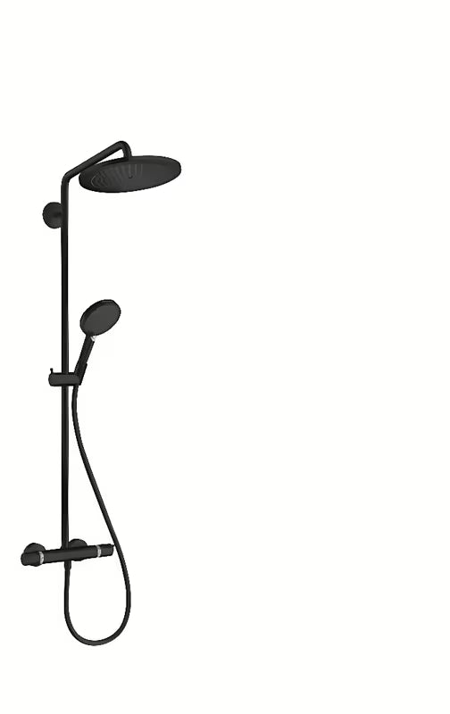 Hansgrohe Croma-Select sprchový systém s termostatickou baterií v matné černé s horní sprchou 280 mm
